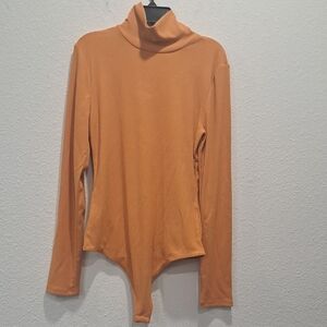 Chelsea & Violet Jessica Knit Ribbed Turtle Neck Long Sleeve Bodysuit